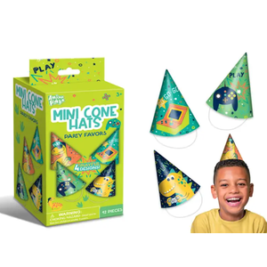 MINI CONE HATS PARTY FLAVORS 12 PCS PAVK OF 2