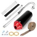 Motorcycle Muffler,28mm Exhaust Muffler with Heat Wrap, Motorcycle Exhaust Silencer for 50cc-125cc Dirt Bikes (CRF50/CRF70/XR50/SSR110/SSR125) Taotao DB10 DB14 Baja Xpro Apollo Rocketa TTR