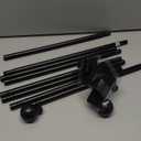 ENJOYBASICS No Drill Curtain Rods for Window 66 to 120 Inches, 5/8 Inch Diameter Renter Friendly Drapery Rod with Adhesive Brackets without Drilling, Adjustable from 27 to 130 Inches, Black