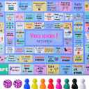 Drinking Games,Leather Mat Drinking Board Game for Adults,Interactive Girls Night Drinking Games,Bachelorette Party Games,Age 21+,2-8 Players (Sky Blue)