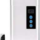 3000W Tankless Electric Water Heater, Portable Instant Hot Water Mini Heater, Rapid Heating-up Intelligent Temperature Control LCD Touch Screen Remote Control for Kitchen Washroom RV (White)