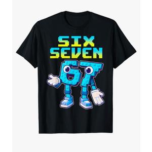 67 Six Seven 6-7 - Funny Italian Brainrot Kids Gaming Meme T-Shirt, S
