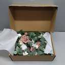 Ling's moment 2PCS Dusty Rose Arch Flowers Artificial Floral Swags Wedding Centerpieces Faux Flower Garland Greenery Arrangements for Engagement Party Sweetheart Table Decor Welcome Signs Wall