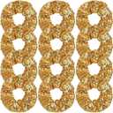 12 Pcs Gold Sequin Scrunchies Bridesmaid Scrunchies Elastics Ponytail Holders Hair Wrist Ties Bands Cloth Scrunchies for Show Gym Dance Party Club Girl Women