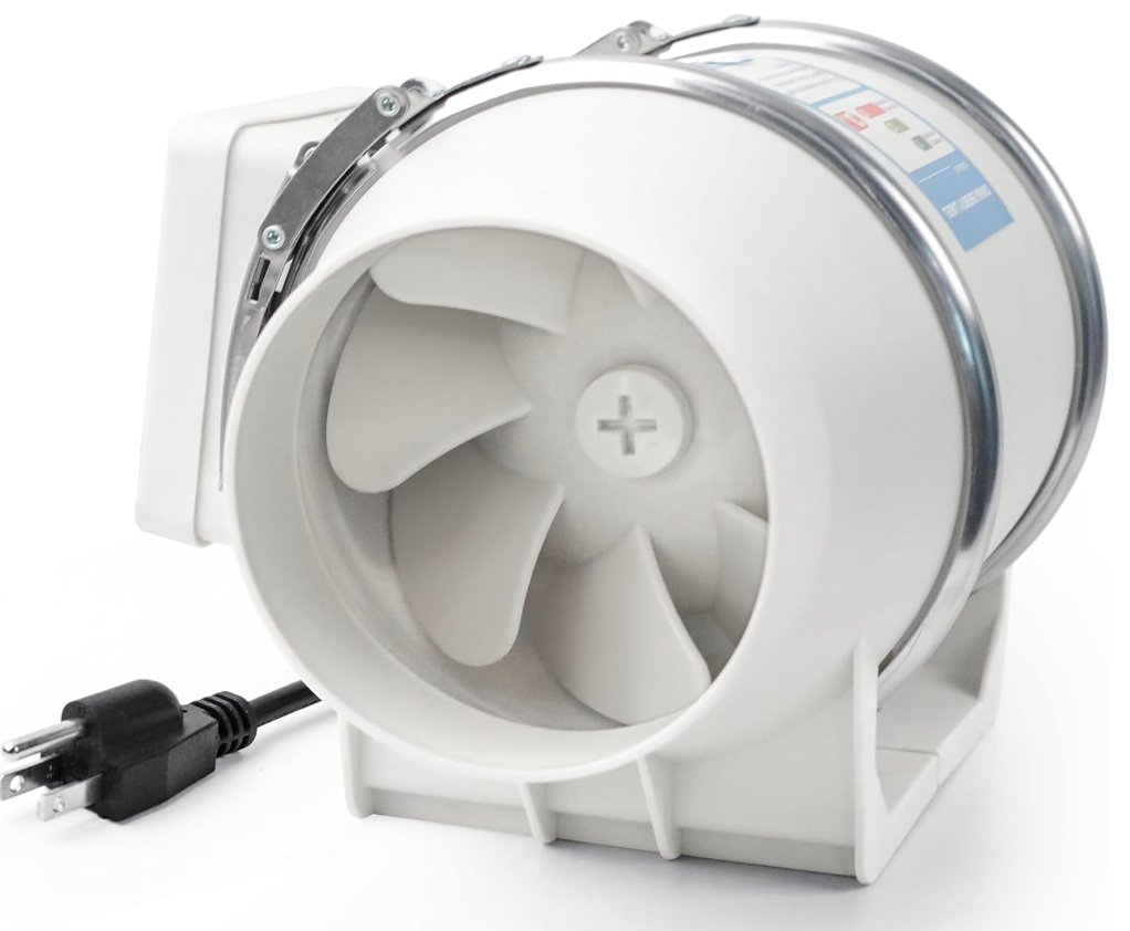 Voltset 4 Inch Duct Fan, Inline Ventilation Exhaust Fan, 280 CFM Duct Intake High Efficiency Air Fan for Vent Bathroom, Kitchen, Grow Tent, Hydroponics, 3D Printer