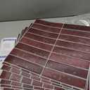 10 Sheets Upgraded Thicker Design Subway Tile Peel and Stick Backsplash,1212Self Adhesive Wall Tiles Stick on Back Splash for Kitchen,Bathroom,Camper(Vintage Red)