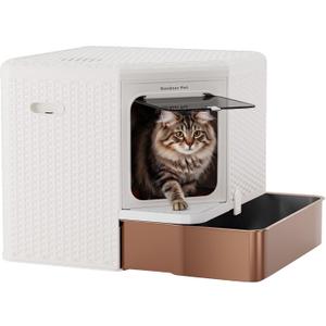 Gradner Pet Cat Litter Box, Odor-Resistant Enclosed Cat Litter Box