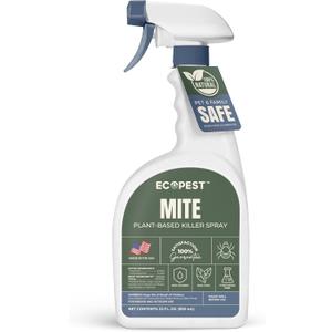 Mite Spray Natural Killer for Dust, Bird, Spider & Other Mites | Bedding & Furniture-Safe | Treatment for Chickens, Poultry, Dogs, Cats, Reptiles & Other Pets | Indoor & Outdoor (22 oz)
