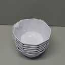 5.8inch Cereal Bowls - 6pcs Kitchen - Melamine Bowls for Cereal, Soup, Oatmeal, Salad, Ramen, Noodle, RiceWhite