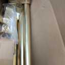 Gold Curtain Rod Set with Crystal-clear Diamond Pattern Finials, 72-144 inch, Standard Single Drapery Rod for 1 Pack, 7/8 inch diameter, Adjustable Length