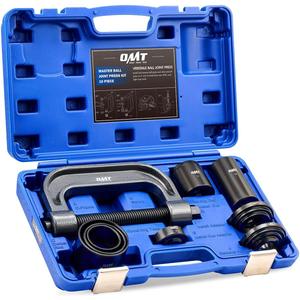 Orion Motor Tech Heavy Duty Ball Joint Press & U Joint Removal Tool Kit with 4wd Adapters, for Most 2WD and 4WD Cars and Light Trucks (BK) (dark gray C-frame)