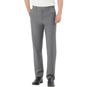 Men's Classic Fit Flex Flat Front Dress Pants Formal Pants for Business & Office (42W x 29L, Dark Gray)