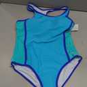 G Gradual Girl's One Piece Swimsuits Racerback Kids Bathing Suit Modest Swimwear for Girl Athletic Competition 7-16Y (Blue, S)