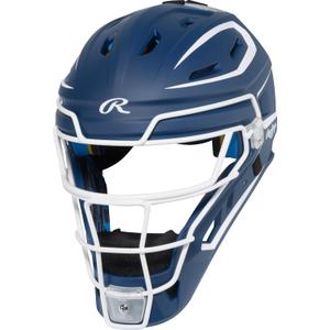 MACH PRO Series Catcher's Helmet | Baseball | NOCSAE Certified | Navy/White, Junior | 6 1/2" - 7"