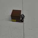 Digital Alarm Clock, with Wooden Electronic LED Time Display, 3 Alarm, 2.5-inch Cubic Small Mini Wood Made Electric Clocks for Bedroom, Bedside, Desk, Brown