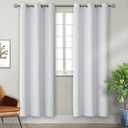 BGment Room Darkening Curtains 84 Inches Long - Grommet Thermal Insulated Drapes Window Treatment Curtains for Bedroom, 2 Panels, 38 x 84 Inch, Greyish White