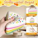 Cake Squishy, Jumbo Slow Rising Cake Squeeze Fidget Sensory Toy Giant Layer Cake Soft Relief Squishy for Adults Birthday Gift Party Favor (1pcs)