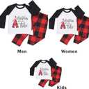 ANGELGGH Matching Christmas Pajamas for Family, Cute Vacation PJs Sets for Couples/Women/Men, Xmas 2 Piece Jammies Sleepwear