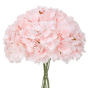 Fake Light Pink Hydrangea Artificial Flowers Bouquet 3pcs Real Touch Silk Fake Hydrangeas Heads with 176 Petals and Stems Faux Hydrangeas Blush Flowers for Table Centerpieces Party Floral Arrangements
