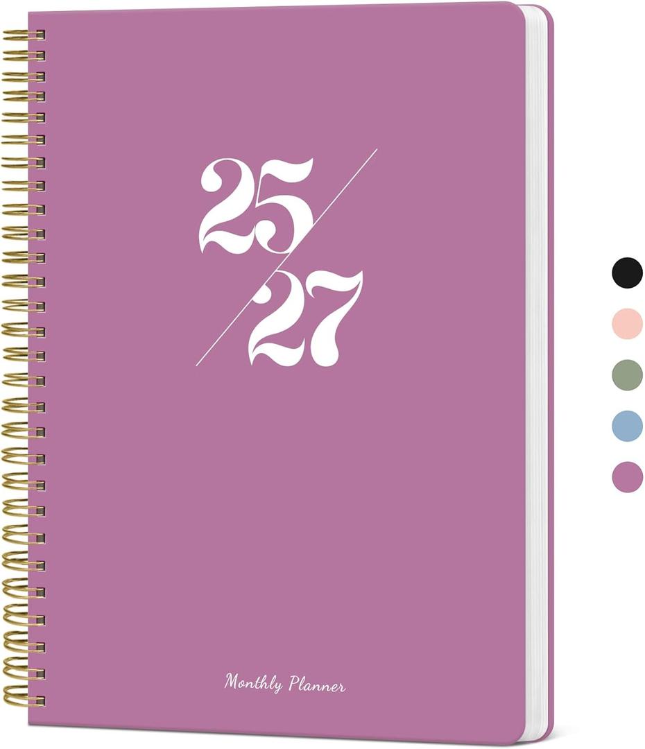 Monthly Planner 2025-2027, 2 Year Months Planner Calendar 2025-2027, July 2025 - June 2027, 7" x 10", 25-27 Monthly Calendar Planner, 24 Months, Perfect for School Office Home Planning - Purple