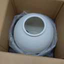 Handemade Large Round Vase for Centerpieces, White Rustic Vase Farmhouse Decor, Distressed Textured for Home Decorations, Earthy Room Decor Aesthetic, Stone Look Ceramic Clay Pottery, 9 inch