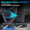 Tesla Model Y Juniper Accessories Mud Flaps 2025-2026 [ Protect Paint,No Drilling] OEM Upgrade Fixed Position: Sturdy PP; Hanging Position: TPV Rubber Plastic for Model Y Juniper (4 Pcs)