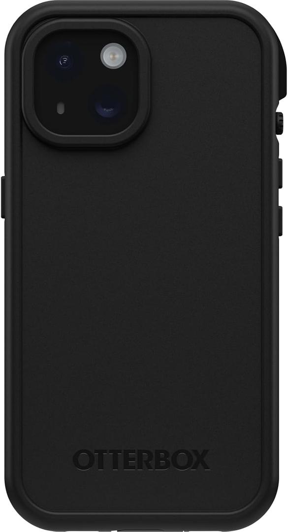 OtterBox iPhone 15 (Only) FR Series Waterproof Case with MagSafe (Designed by LifeProof) - Black, Waterproof, 60% Recycled Plastic, Sleek and Stylish