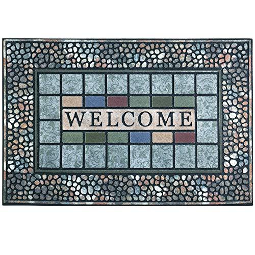 CHICHIC Rectangle Entrance Door Mat Large 24 x 36 Inch Entry Way High Traffic Area Doormat Front Door Rugs Outdoors Heavy Duty Welcome Mat, Non Slip Rubber Back Low Profile for Garage,Size: 2' x 3' (Rectangular)