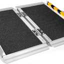 Portable Wheelchair Ramp 2Ft, Heavy-Duty Ramps for Wheelchairs for Home(800LBS), Non-Slip Folding Aluminum Wheelchair Ramps for Home Steps, Stairs, Threshold (Useing Height 2-6inch)