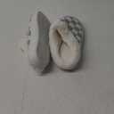 UBFEN Womens Slippers Classic Plaid Winter Warm with Memory Foam Fluffy House Shoes Platform Indoor Bedroom (7-8, B-white Grey)