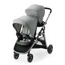 Graco Ready2Grow LX 2.0 Double Stroller, Twin Baby Stroller Features Bench Seat and Standing Platform Options, Compact Fold Perfect for Baby Travel, Clark