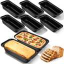 8 Pack 10" x 5" Extra Large Bread Loaf Pan, Nonstick Carbon Steel Baking Pans Banana Bread Pan for Homemade Breads | Durable Construction, Easy to Clean