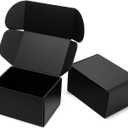 Timirog 7x5x4 Inches Black Shipping Boxes 25 Pack - Corrugated Cardboard Mailing Box for Small Business, Tab Locking Literature Mailer for Packing Jewelry Ornament Gift Craft Packaging Supplier