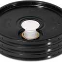 Meranti 5 Gallon Pail Lid with Pour Spout and Gasket | fits 3.5, 5, 6, 7 gallon buckets (3 Pack, Black)