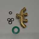 Triumpeek 4 Way Brass Hose Splitter, Heavy Duty 4-Way Garden Hose Connector 3/4 Inch, Solid 4 way hose adapter