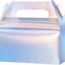 UnicoPak 30 Pack Iridescent Party Favor Bag Boxes, Goodie Favor Boxes for Treats Cookies Candies, Ideal for Theme Birthday Party, 6.5x3.5x3.5 Inches