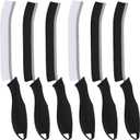 Hard Bristle Crevice Cleaning Brush-Thin Gap Scrub Brush, Small Cleaning Brush, Grout Brush, Kitchen Brush, Cleaning Tools for Toilet, Bathroom, Sink, Home, Household, Window (6, Black)