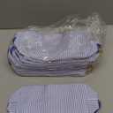 Sanwuta 12 Pcs Seersucker Cosmetic Bags Bulk Seersucker Makeup Bags Stripe Women Pouch Large Preppy Storage Pouch Toiletry Travel Organizer for Wedding Bridesmaid Bride Favor Mom Gift (Blue)