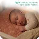 Light Quilted Crib Sheets 2 Pack, Soft Fitted Sheets for Standard Crib and Toddler Mattresses, Polyester, 52" x 28" x 9", Ocean Whale