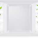 16.8" x 10.6" S97013662 Bathroom Exhaust Fan Cover Grille and Lens Assembly Kit - Fits Broan Nutone Models 655, 656, 657, 659, 695, 696, HFL695, White Finish