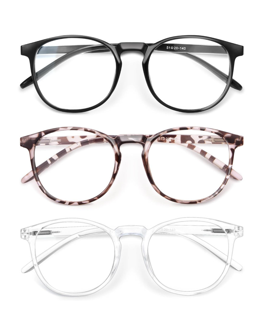 IBOANN Iconic Blue Light Glasses for Woman - Computer Glasses 99% Blue Light Blocking - Anti Eyestrain & UV Glare Protection