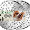 Stainless Steel Lick Mat for Dogs Cats, Slow Feeder Lick Pad for Aggressive Chewers, Non-Slip Heavy Duty Base, Mental Stimulation for Anxiety Reducer, Whisker-Friendly for Cat (Small-2Pack)