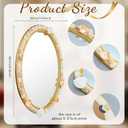 Geetery 16 x 24 Inches Natural Seashells Pearl Mirror Coastal Seashells Wall Mirror for Bathroom Bedroom Vanity Entryway Hallway Housewarming Gifts Wedding Gifts Photo Props for Women Home Decorations