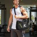 SKYSPER 30L Gym Duffel - Sports Bag Small with Wet Pocket for Sport, Travel, Fitness & Workout Men Women(Black)