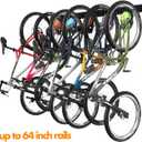 TORACK Bike Storage Rack, 6 Bike Racks & 5 Hooks for Garage, Wall Mount Vertical Bicycles Hanger for Home Space Saving, up to 600lbs, 64-inch