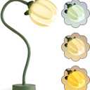 ONXE Tulip Desk Lamp - Rechargeable 3 Color Dimmable Flower Night Light, 360 Bendable Gooseneck, Cordless Metal Table Lamp for Bedroom Decor, Gifts for Women & Teens