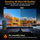 2025 Upgraded TV Antenna for Smart TV, 1600+ Miles Range, Indoor/Outdoor Digital Antenna for Local Channels, HD 4K Support, Amplified Signal Booster, Clear Reception for 1080p 4K TVs