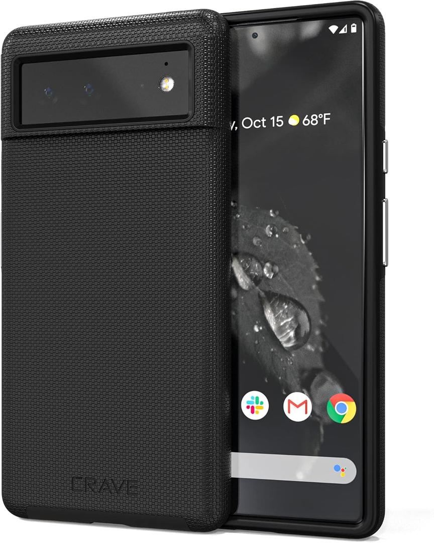 Crave Dual Guard for Google Pixel 6, Shockproof Protection Dual Layer Case for Google Pixel 6 - Black