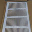 Fits 20x10 Duct Opening | Steel Return Air Grille by Handua | Vent Cover Grill for Sidewall and Ceiling | White | HVAC Cold Air Intake Grille | Outer Dimensions: 21.75"W X 11.75"