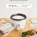 CUCKOO One Touch Rice Cooker 3-Cup (Uncooked) / 6-Cup (Cooked), Mini Rice Cooker & Warmer with Steamer Tray, Versatile Grain Cooker, Soup Maker, Auto Keep Warm, White (CR-0301C)